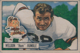 Weldon Humble Rookie 1951 Bowman #1 football card