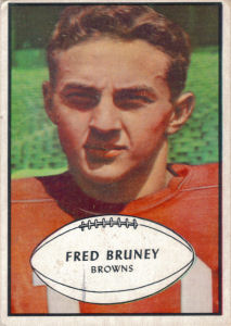 Fred Bruney Rookie 1953 Bowman #49 football card