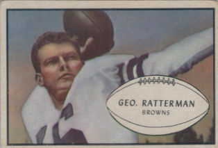 George Ratterman 1953 Bowman #85 football card