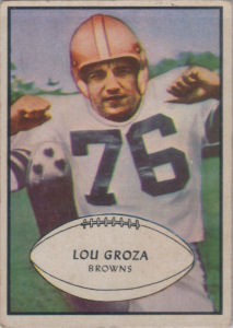 Lou Groza 1953 Bowman #95 football card