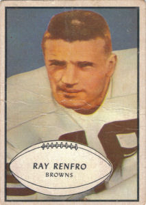 Ray Renfro Rookie 1953 Bowman #62 football card