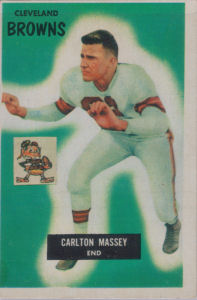 Carlton Massey Rookie 1955 Bowman #98 football card