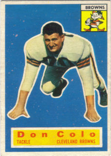 Don Colo Rookie 1956 Topps #57 football card