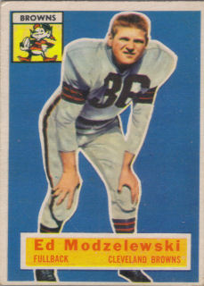 Ed Modzelewski 1956 Topps #117 football card