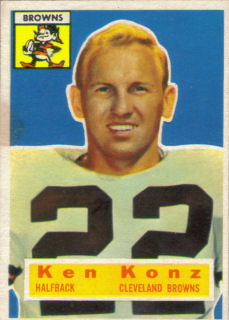 Ken Konz 1956 Topps #33 football card