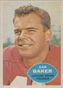 Sam Baker 1960 Topps #24 football card