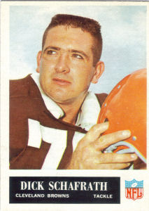 Dick Schafrath 1965 Philadelphia #40 football card