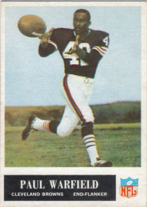 Paul Warfied Rookie 1965 Philadelphia #41 football card