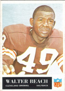 Walter Beach Rookie 1965 Philadelphia #30 football card