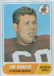 Jim Kanicki Rookie 1968 Topps #180 football card