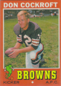 Don Cockroft Rookie 1971 Topps #193 football card