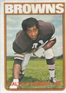Walter Johnson 1972 Topps #292 football card