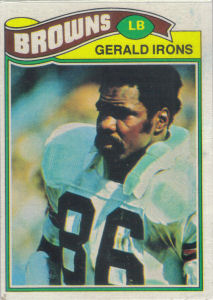 Gerald Irons Rookie 1977 Topps #517 football card