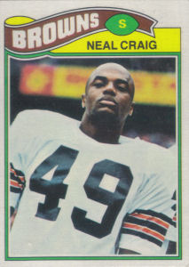 Neal Craig 1977 Topps #348 football card