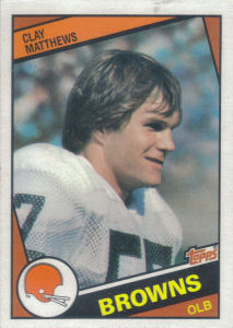 Clay Matthews 1984 Topps #56 football card