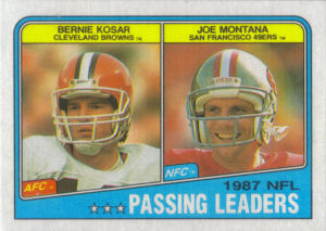 NFL Passing Leaders 1988 Topps #215 football card