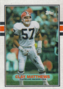 Clay Matthews 1989 Topps #143 football card