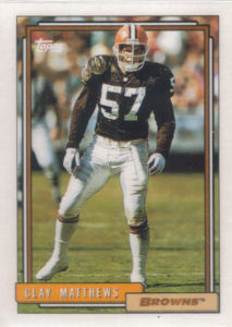 Clay Matthews 1992 Topps #205 football card