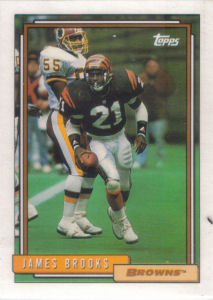 James Brooks 1992 Topps #509 football card