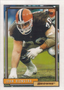 John Rienstra 1992 Topps #624 football card