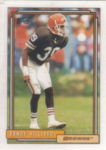 Randy Hilliard Rookie 1992 Topps #34 football card