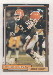 Richard Brown Rookie 1992 Topps #358 football card