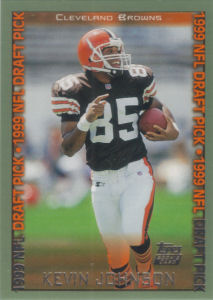 Kevin Johnson Rookie 1999 Topps #342 football card