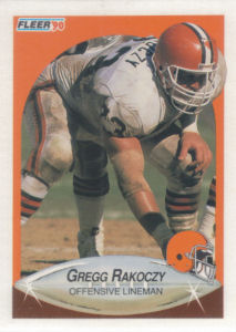 Gregg Rakoczy Rookie 1990 Fleer #57 football card