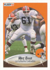 Mike Baab Update 1990 Fleer #U-30 football card