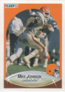 Mike Johnson 1990 Fleer #50 football card
