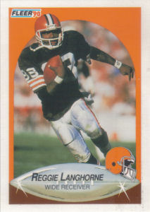 Reggie Langhorne 1990 Fleer #52 football card