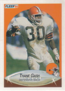 Thane Gash Rookie 1990 Fleer #49 football card
