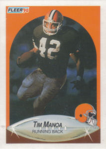 Tim Manoa 1990 Fleer #53 football card