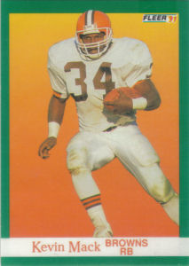 Kevin Mack 1991 Fleer #38 football card