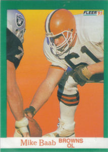 Mike Baab 1991 Fleer #30 football card