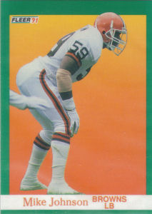 Mike Johnson 1991 Fleer #36 football card