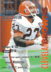 Randy Baldwin 1995 Fleer #76 football card