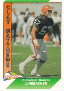 Clay Matthews 1991 Pacific #82 football card