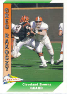 Gregg Rakozcy 1991 Pacific #89 football card