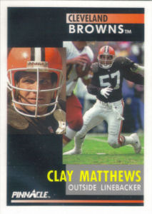 Clay Matthews 1991 Pinnacle #251 football card