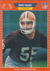Barry Krauss 1989 Pro Set #450 football card