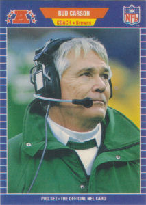 Bud Carson Coach Rookie 1989 Pro Set #86 football card