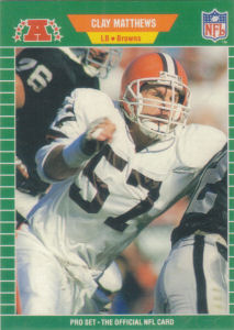Clay Matthews 1989 Pro Set #80 football card