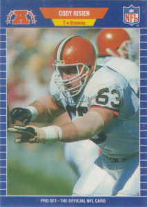 Cody Risien 1989 Pro Set #83 football card