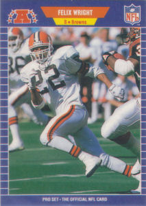 Felix Wright 1989 Pro Set #85 football card