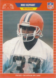 Mike Oliphant Rookie 1989 Pro Set #452 football card