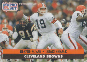 Bernie Kosar No Logo 1991 Pro Set #121B football card