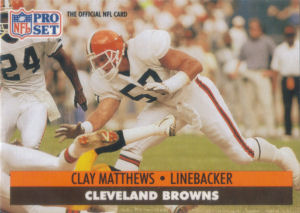 Clay Matthews 1991 Pro Set #122 football card