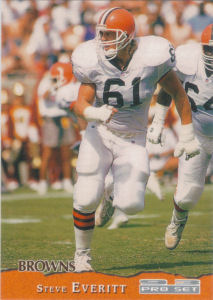 Steve Everitt Rookie 1993 Pro Set #118 football card
